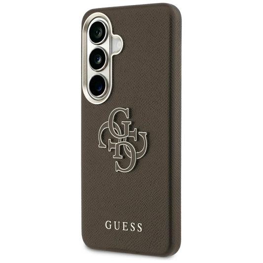 Θήκη για Samsung Galaxy S26 Plus S947, Guess, 4G Grained Big and Classic Logo, Καφέ