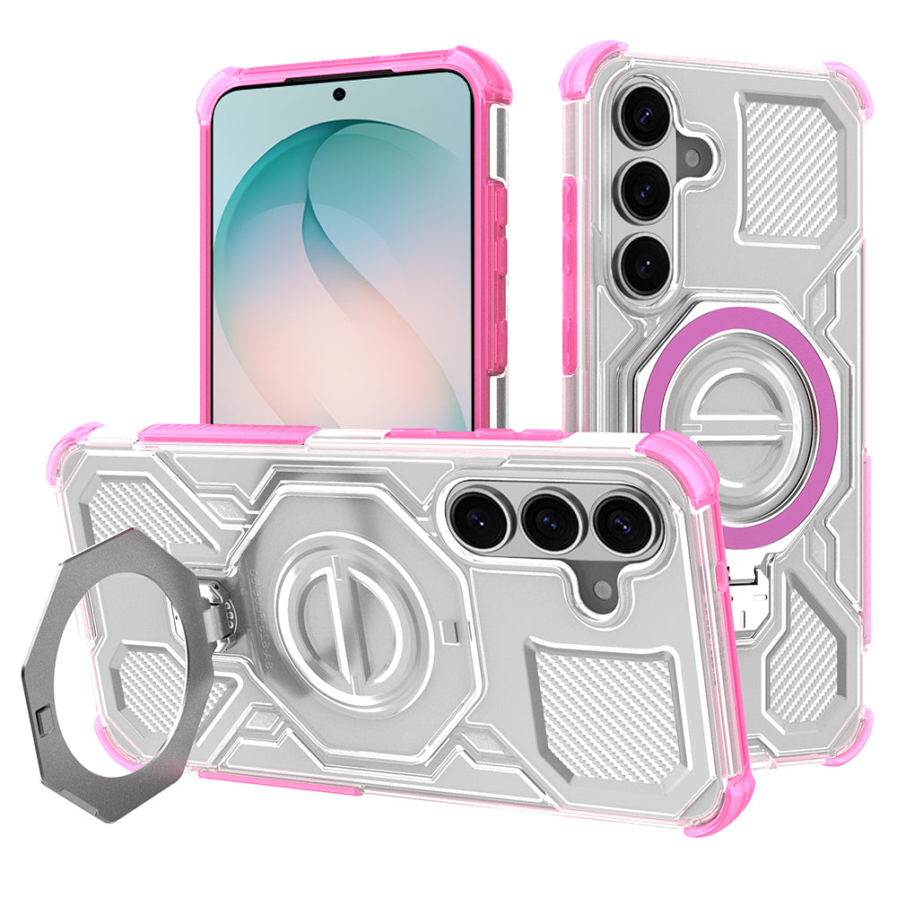 Θήκη για Samsung Galaxy S26 Plus, Techsuit, Carbon Shield Pro, Ροζ