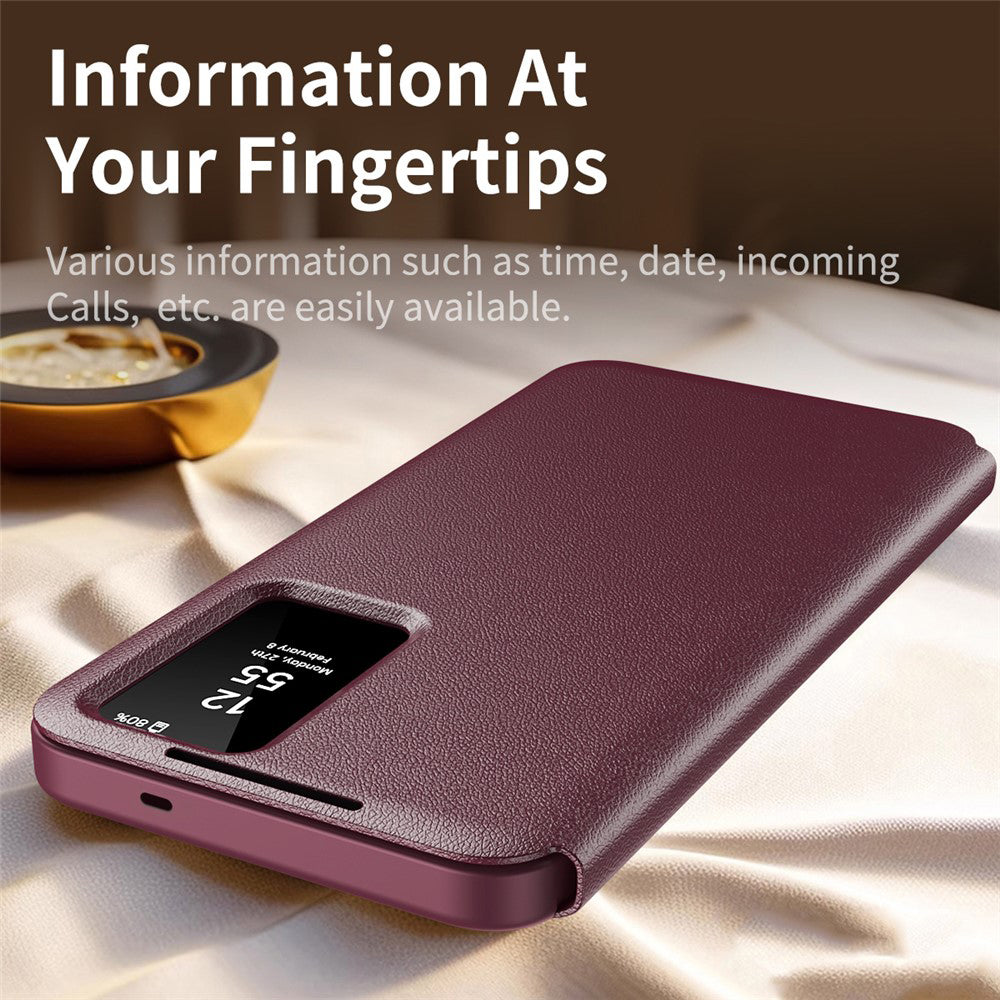 Θήκη για Samsung Galaxy S26 Plus, Techsuit, SmartView, Κόκκινη