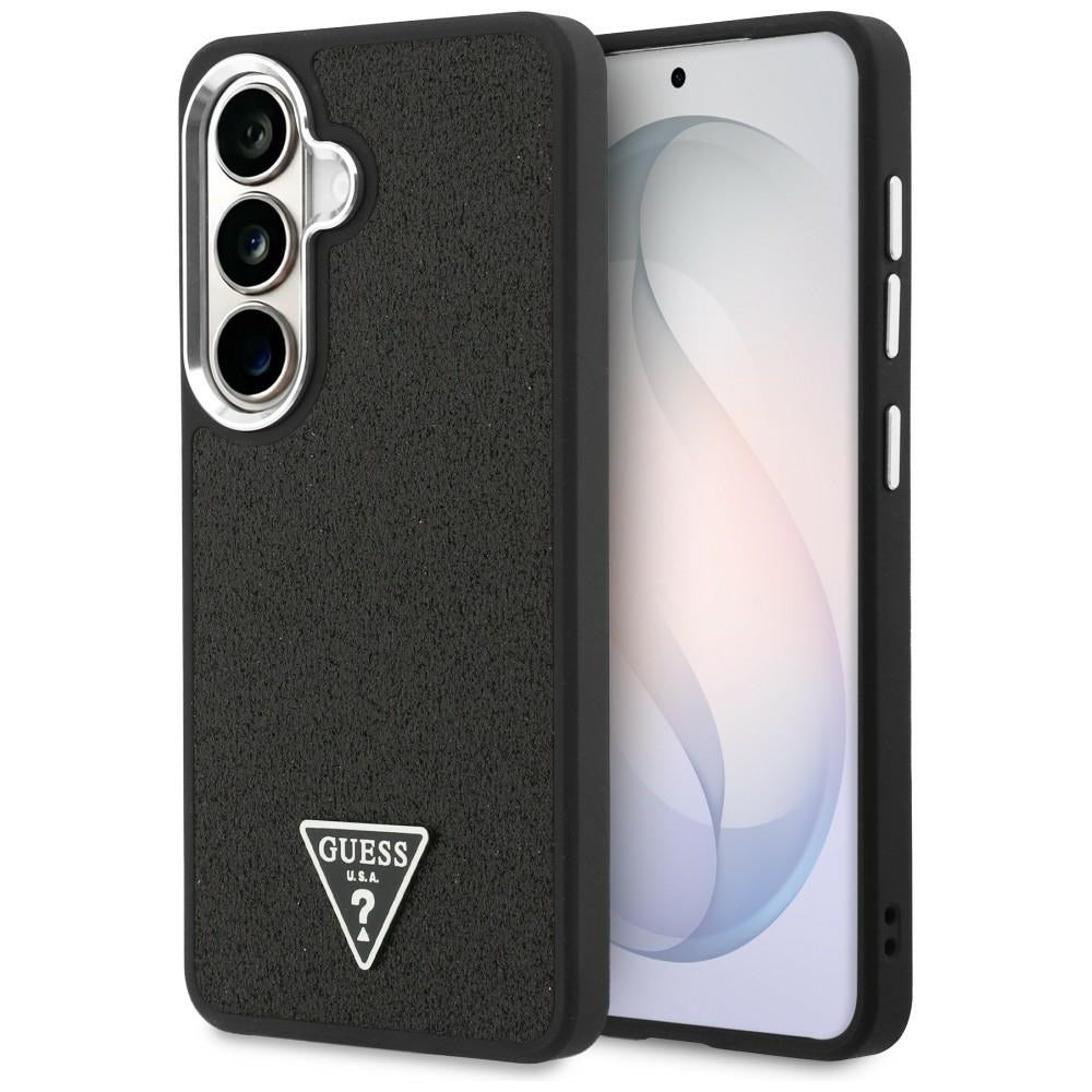 Θήκη για Samsung Galaxy S26 S942, Guess, Fixed Glitter Triangle Logo, Μαύρη