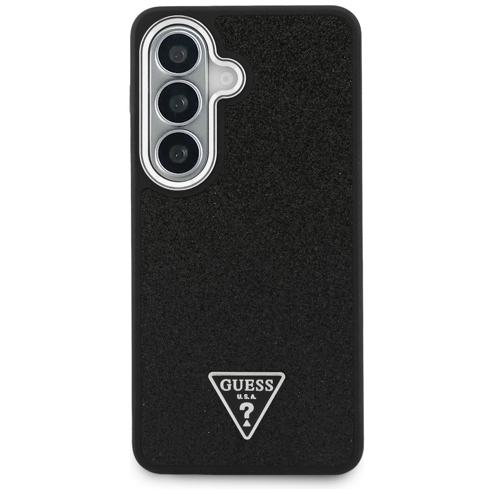 Θήκη για Samsung Galaxy S26 S942, Guess, Fixed Glitter Triangle Logo, Μαύρη