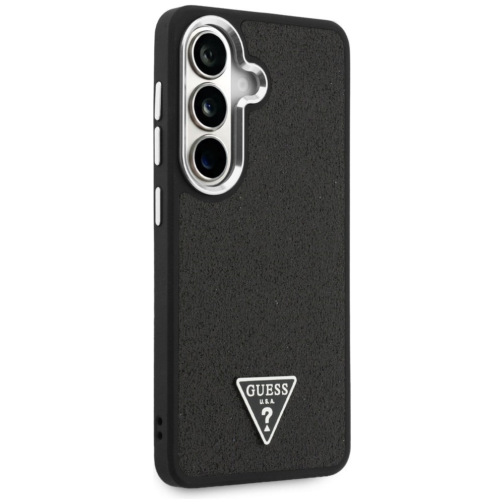Θήκη για Samsung Galaxy S26 S942, Guess, Fixed Glitter Triangle Logo, Μαύρη