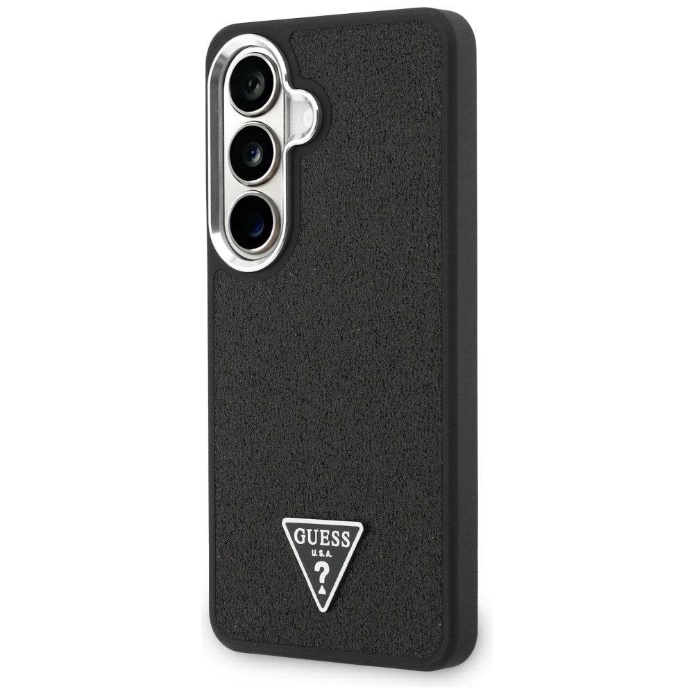 Θήκη για Samsung Galaxy S26 S942, Guess, Fixed Glitter Triangle Logo, Μαύρη