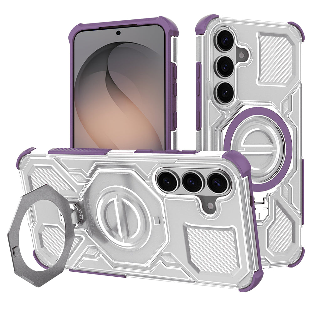 Θήκη για Samsung Galaxy S26, Techsuit, Carbon Shield Pro, Μωβ