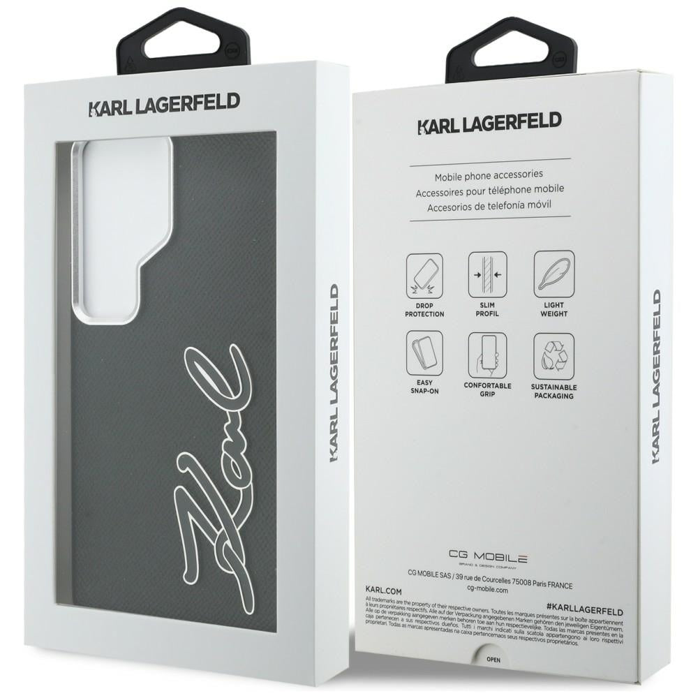 Θήκη για Samsung Galaxy S26 Ultra S948, Karl Lagerfeld, Signature Resin Logo, Μαύρη