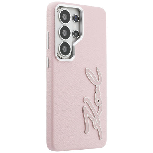 Θήκη για Samsung Galaxy S26 Ultra S948, Karl Lagerfeld, Signature Resin Logo, Ροζ