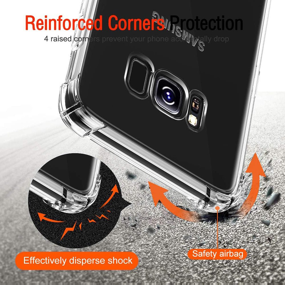 Θήκη για Samsung Galaxy S8+ G955, Techsuit, Ανθεκτική σε Κρούσεις Διαφανής, Διάφανη