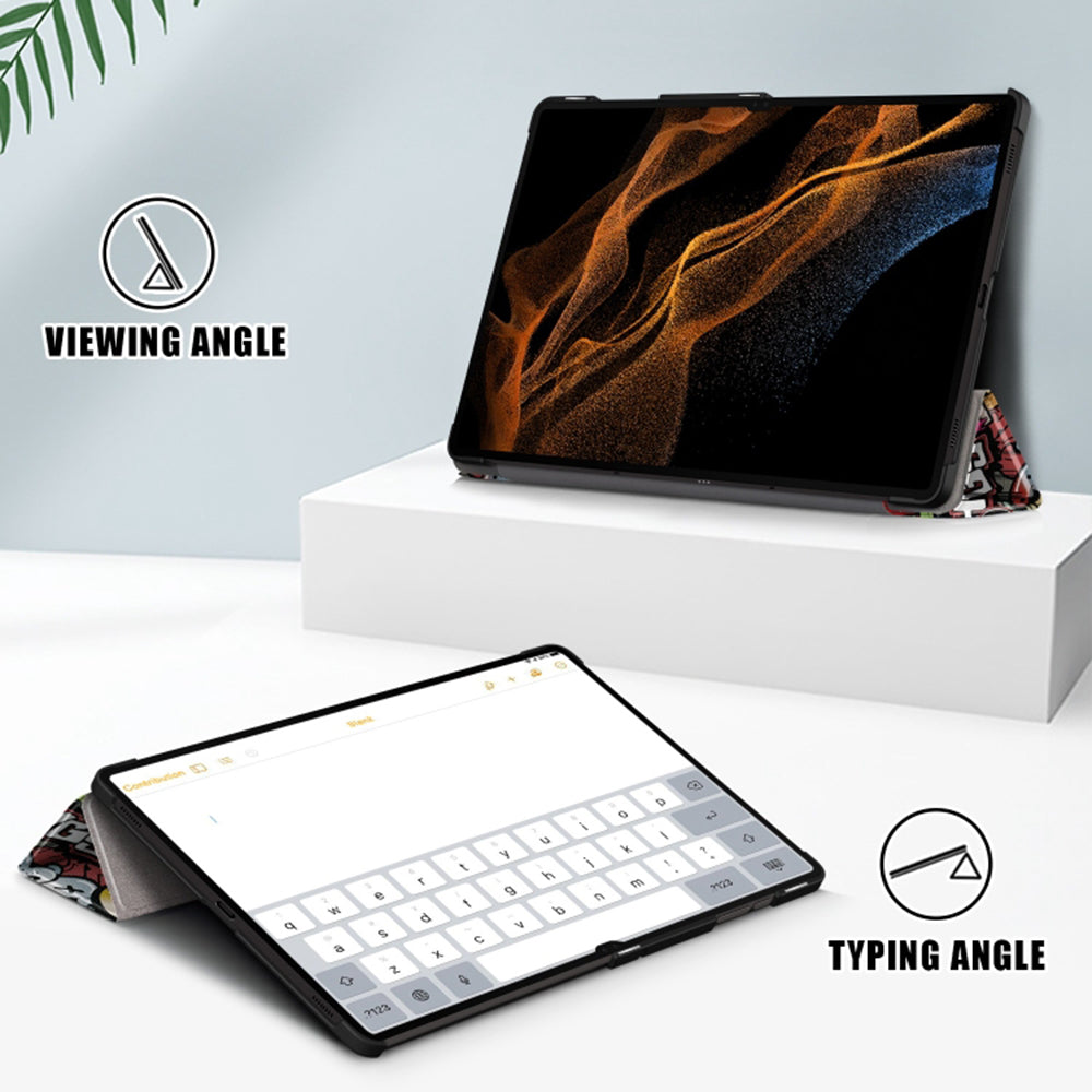 Θήκη για Samsung Galaxy Tab S8 Ultra, Techsuit, FoldPro Urban Vibe, Πολύχρωμο