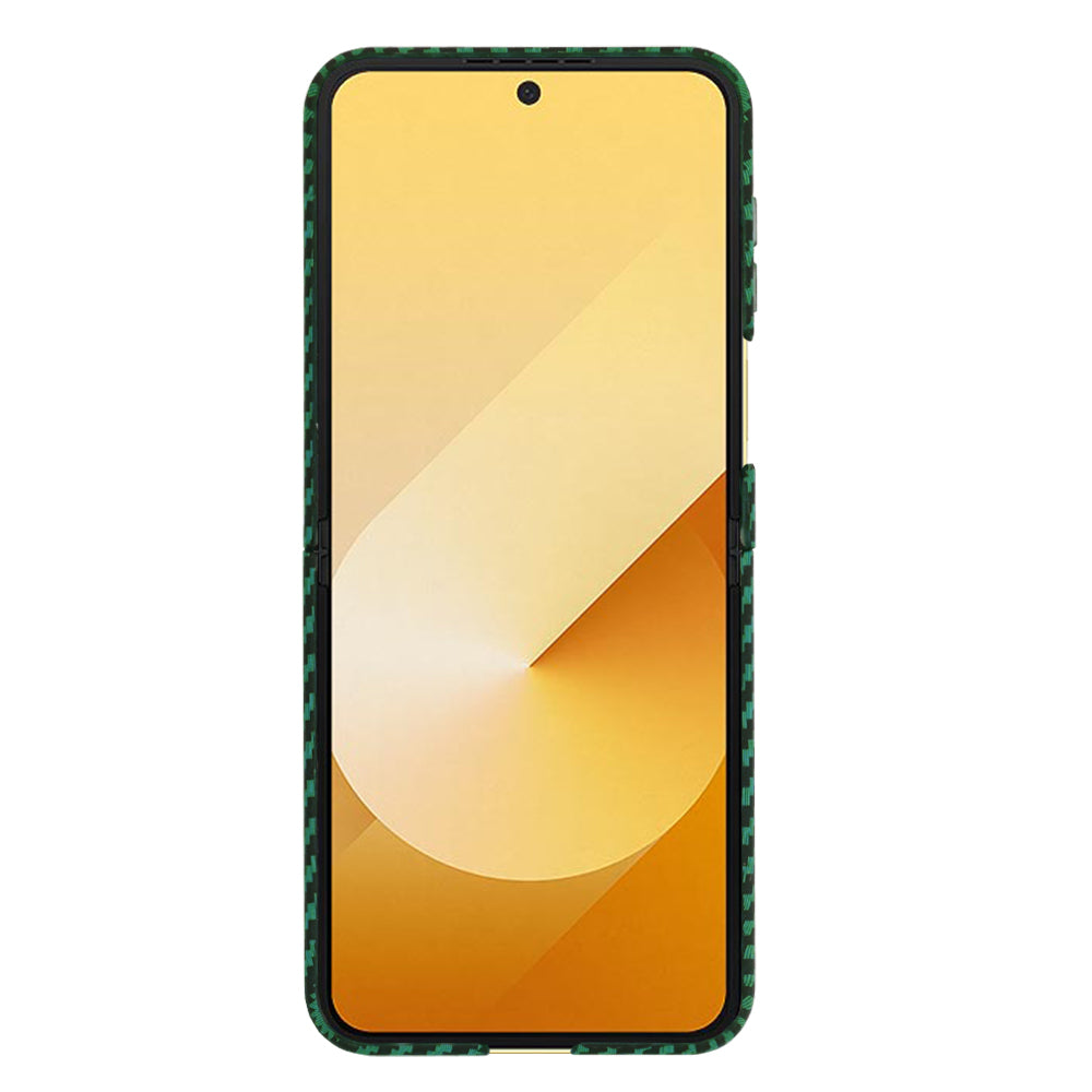 Θήκη για Samsung Galaxy Z Flip7 FE F761 / Z Flip6 F741, Techsuit, Carbonite FiberShell, Πράσινο