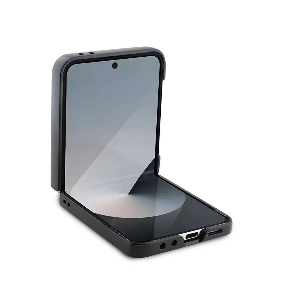 Θήκη για Samsung Galaxy Z Flip7 F766, Guess, 4G Metal Logo, Μαύρη