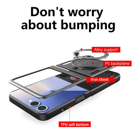 Θήκη για Samsung Galaxy Z Flip7 F766, Techsuit, CamGuard Pro, Μαύρο