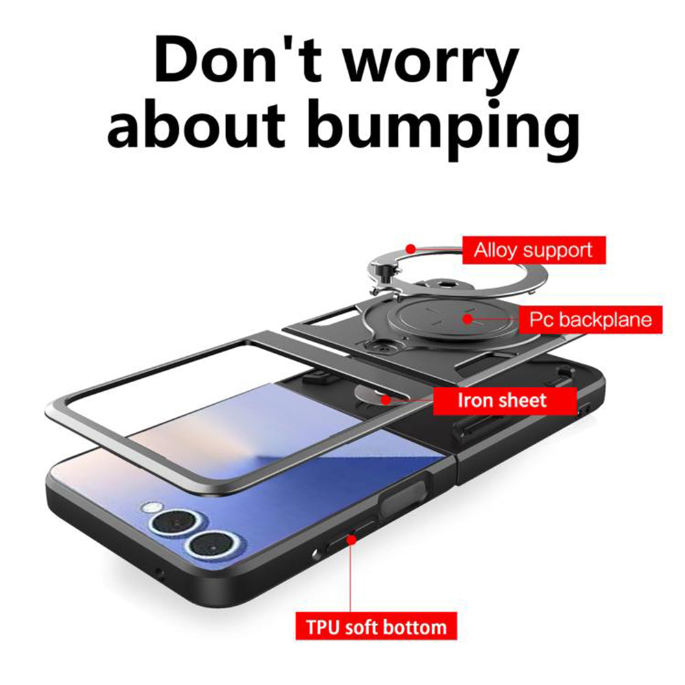 Θήκη για Samsung Galaxy Z Flip7 F766, Techsuit, CamGuard Pro, Ροζ Χρυσό