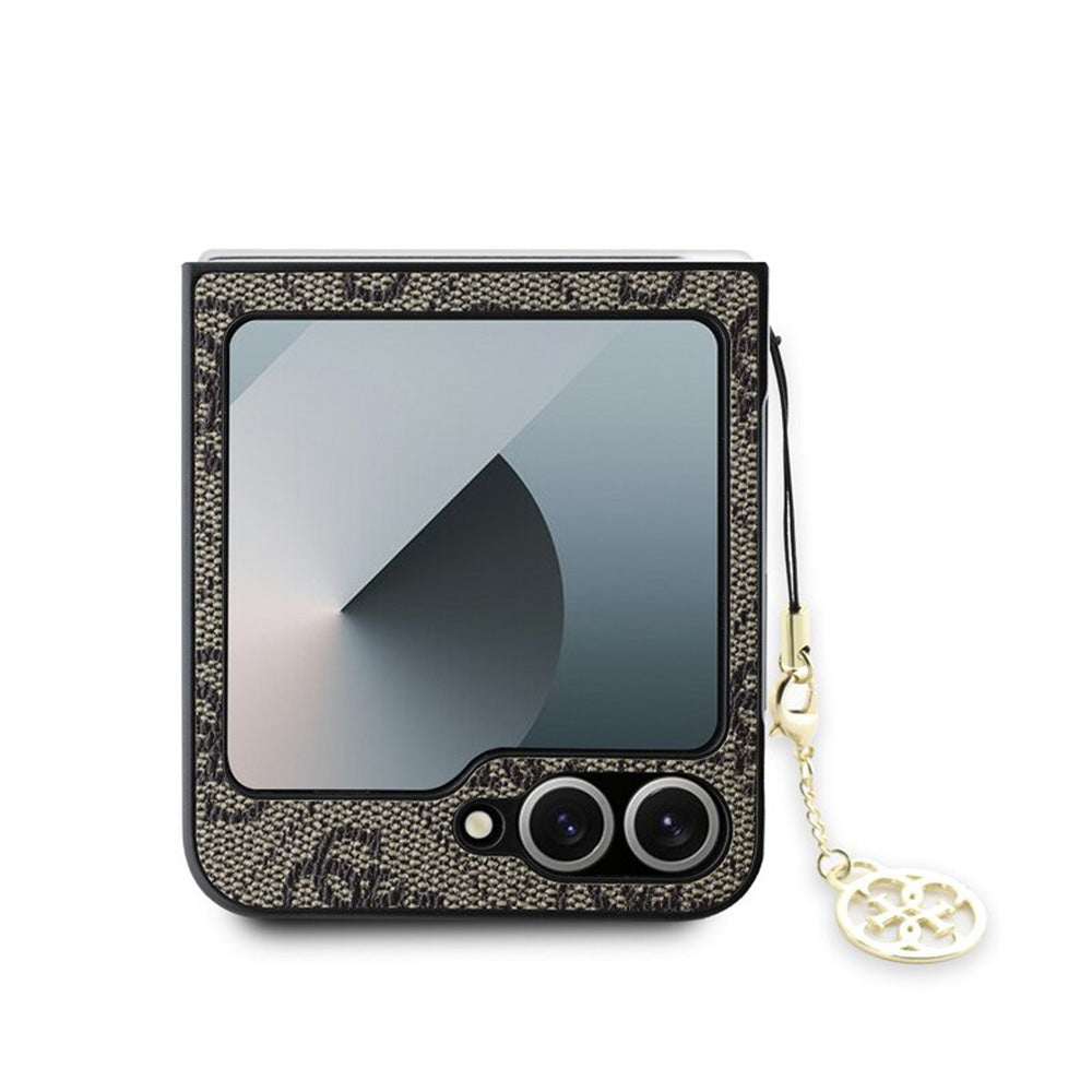 Θήκη για Samsung Galaxy Z Flip7 FE F761 / Z Flip6 F741, Guess, 4G Charm, Καφέ