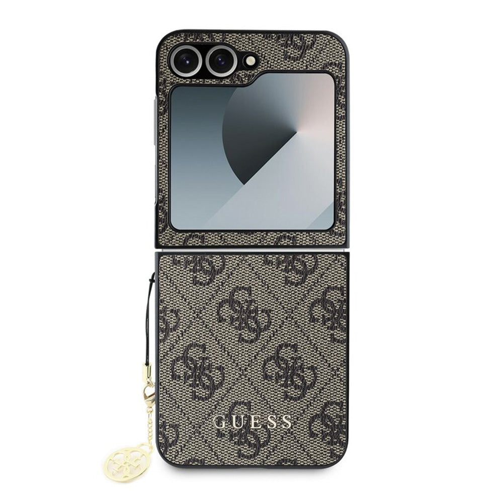 Θήκη για Samsung Galaxy Z Flip7 FE F761 / Z Flip6 F741, Guess, 4G Charm, Καφέ