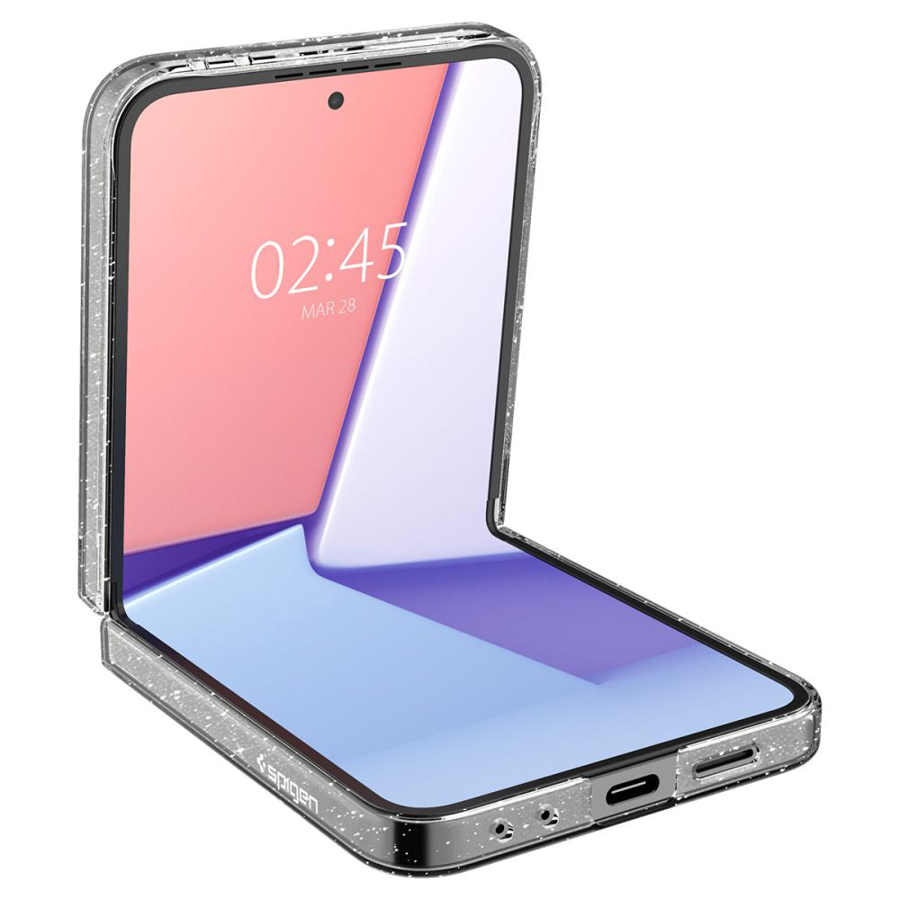 Case for Samsung Galaxy Z Flip7 FE F761 / Z Flip6 F741, Spigen, Air Skin Glitter, Transparent