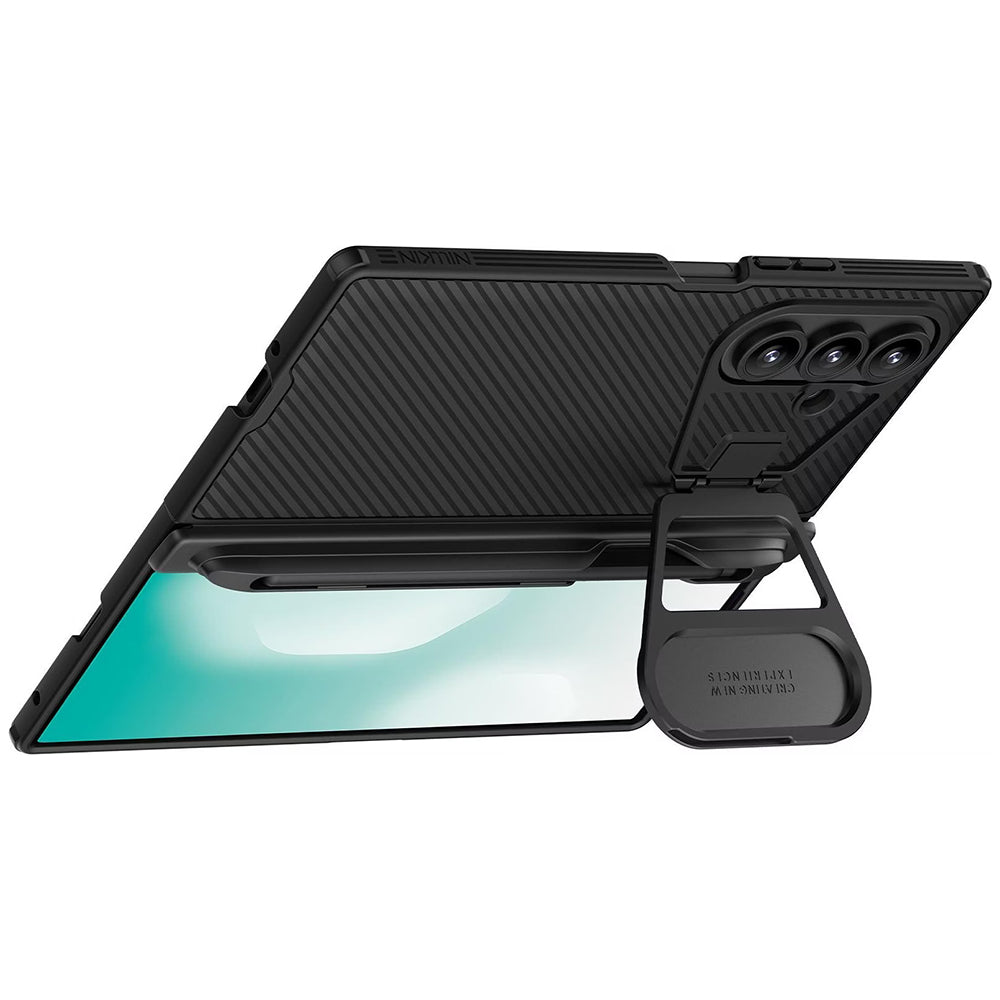 Θήκη για Samsung Galaxy Z Fold7 F966, Nillkin, CamShield Prop με Μεταλλικό Κάλυμμα Φακού και Θήκη για S-Pen, Μαύρη