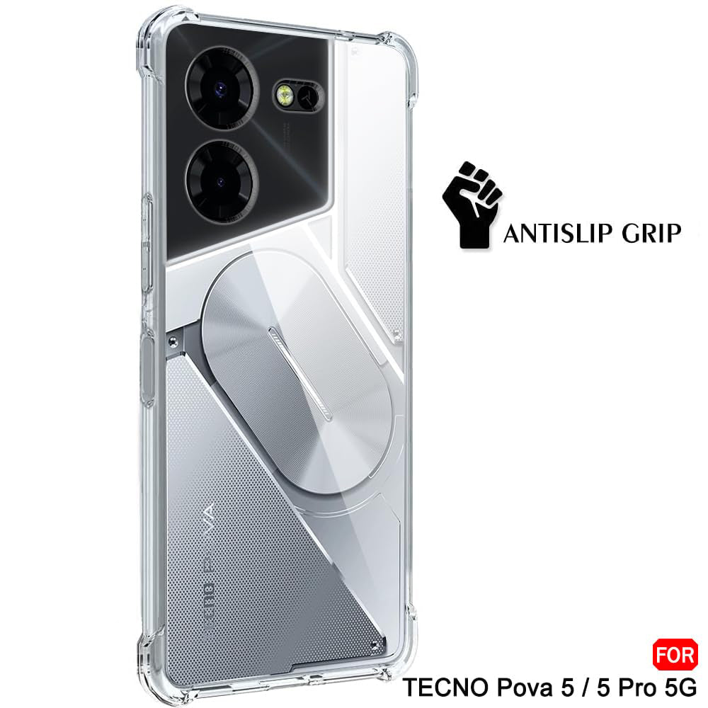 Θήκη για Tecno Pova 5 Pro, Techsuit, Ανθεκτική σε Κρούσεις Διαφανής, Διάφανη