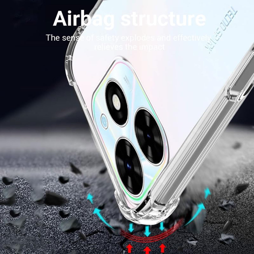 Θήκη για Tecno Spark 20, Techsuit, Ανθεκτική σε Κρούσεις Διαφανής, Διάφανη