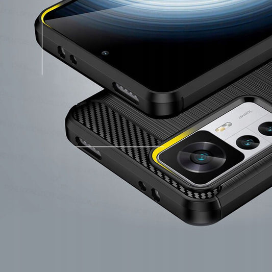 Θήκη για Xiaomi 12T / 12T Pro, Techsuit, Άνθρακας, Μαύρο