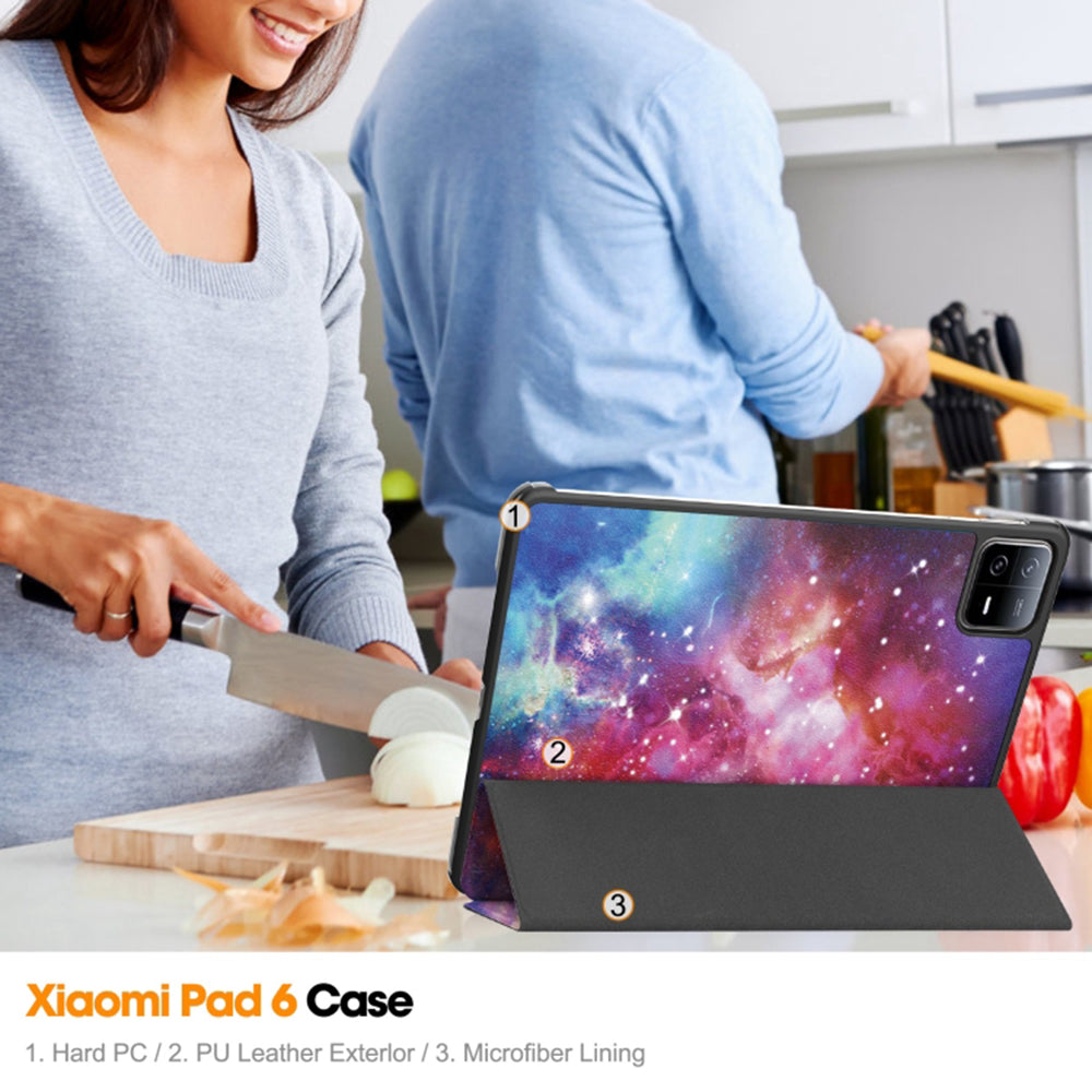 Θήκη για Xiaomi Pad 6 / 6 Pro, Techsuit, FoldPro Galaxy, Πολύχρωμο
