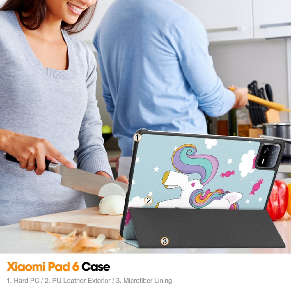 Θήκη για Xiaomi Pad 6 / 6 Pro, Techsuit, FoldPro Unicorn, Πολύχρωμο