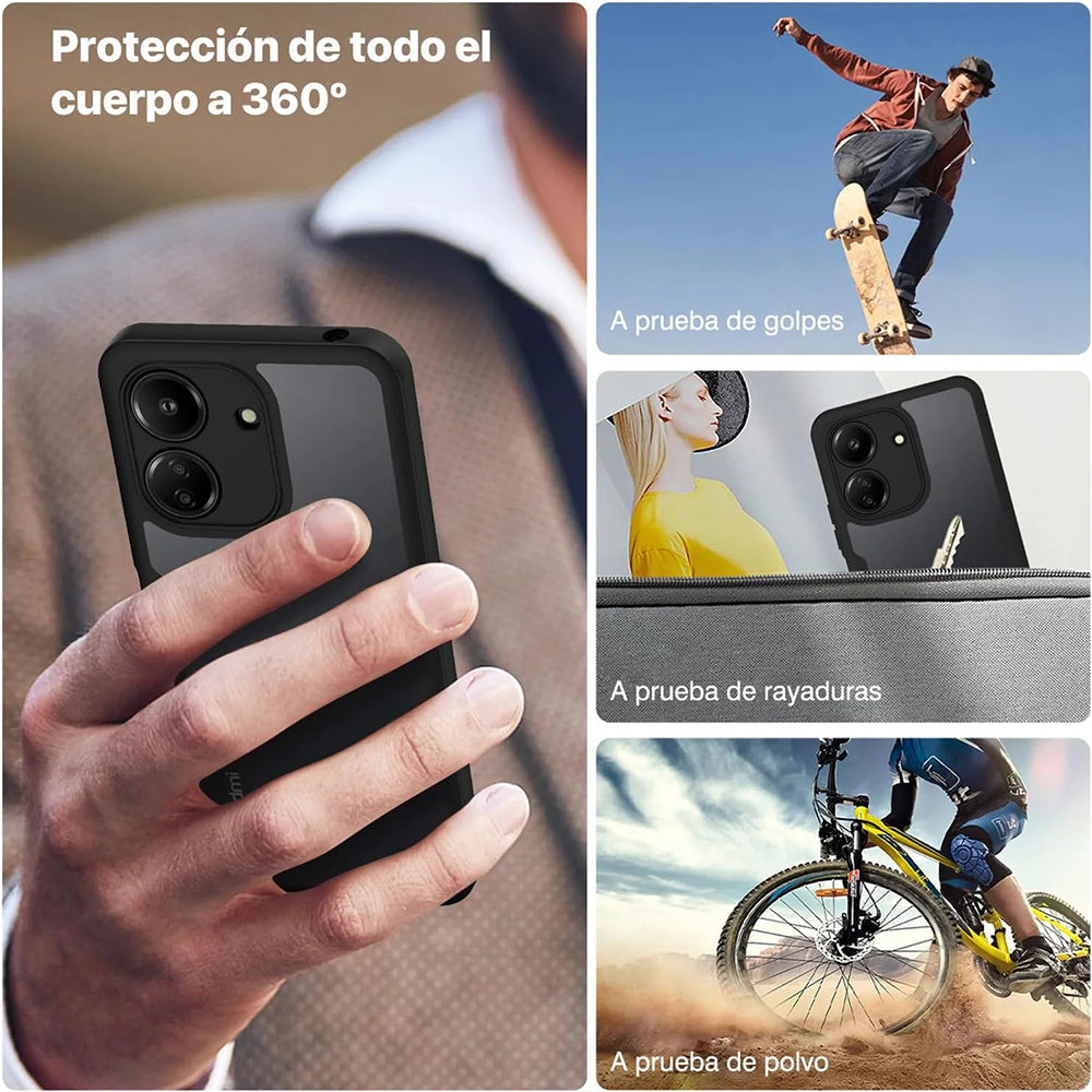 Θήκη για Xiaomi Poco C65 / Redmi 13C, Techsuit, ColorVerse 360, Μαύρο
