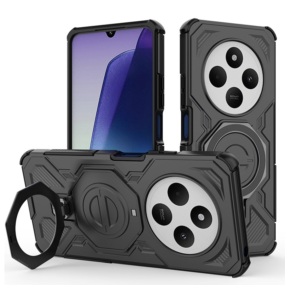 Θήκη για Xiaomi Poco C75 / Redmi 14C, Techsuit, Carbon Shield Pro, Μαύρο
