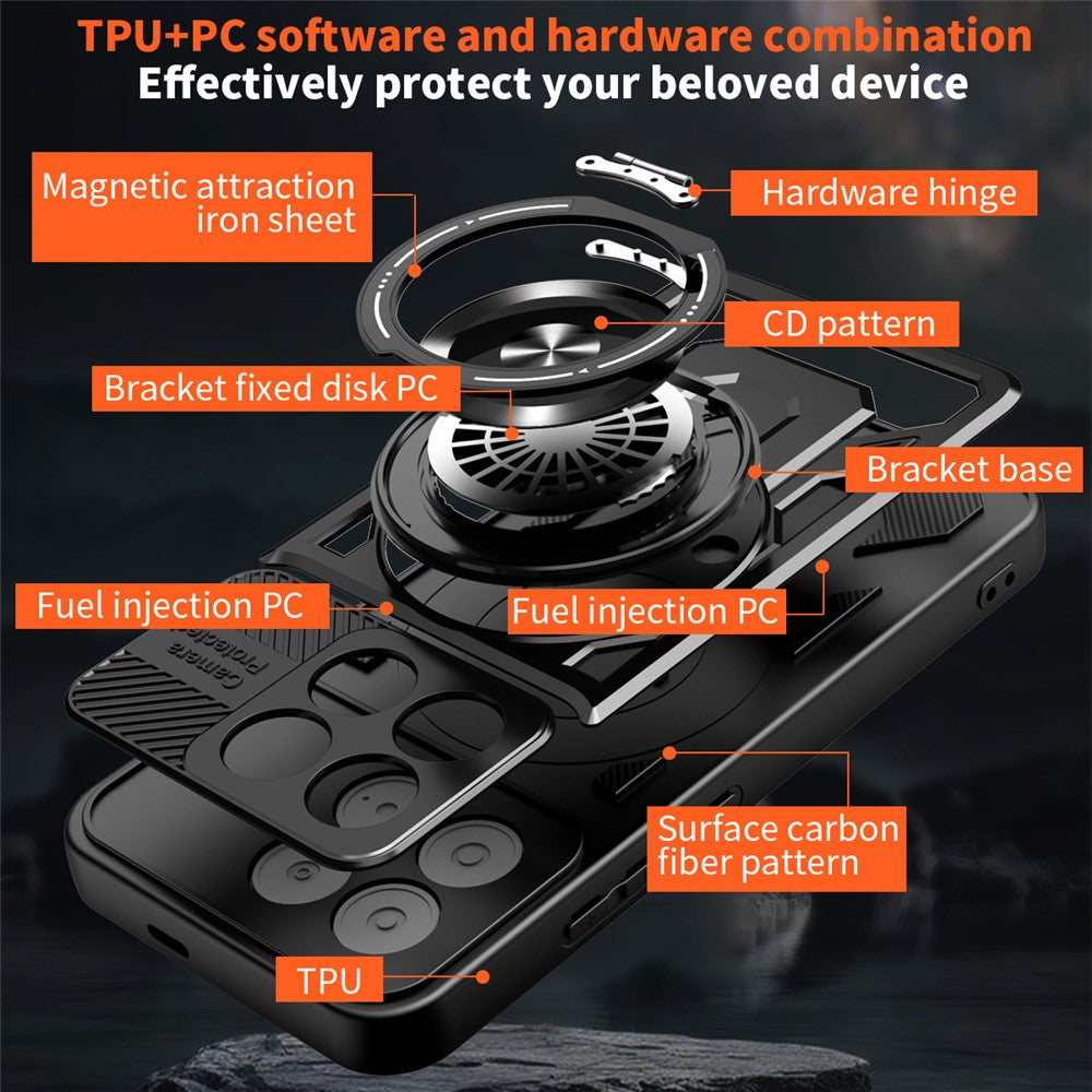 Θήκη για Xiaomi Poco F8 Pro, Techsuit, RuggedCam, Μαύρη