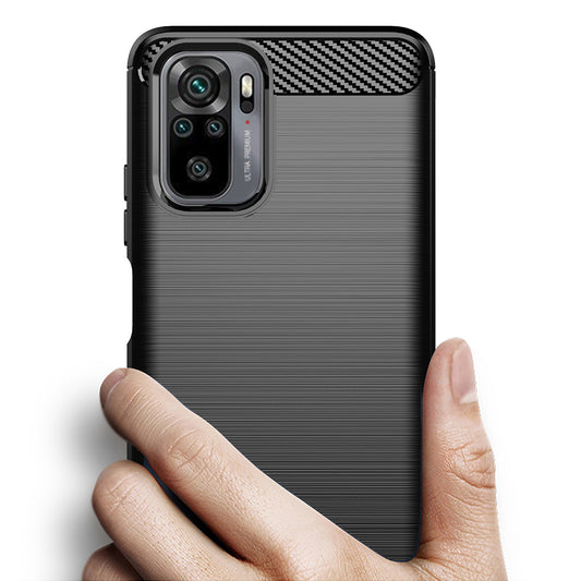 Θήκη για Xiaomi Poco M5s / Redmi Note 10S / Note 10, Techsuit, Carbon, Μαύρο