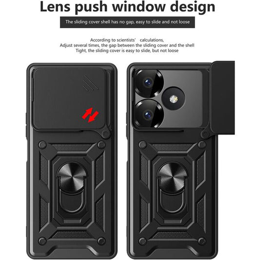 Θήκη για Xiaomi Poco M6 4G / Redmi 13, Techsuit, CamShield, Μαύρο