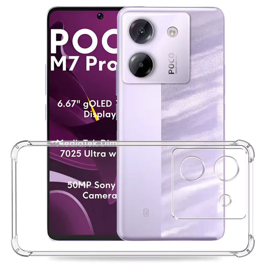 Θήκη για Xiaomi Poco M7 Pro 5G, Techsuit, Ανθεκτική σε Κρούσεις Διαφανής, Διάφανη