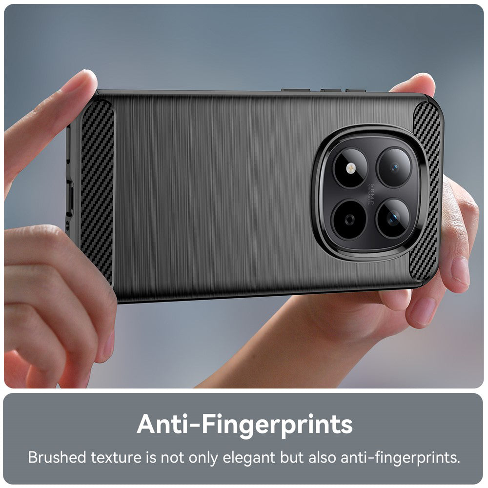 Θήκη για Xiaomi Poco M8 Pro / Redmi Note 15 Pro+ 5G, Techsuit, Καρμπόν, Μαύρη