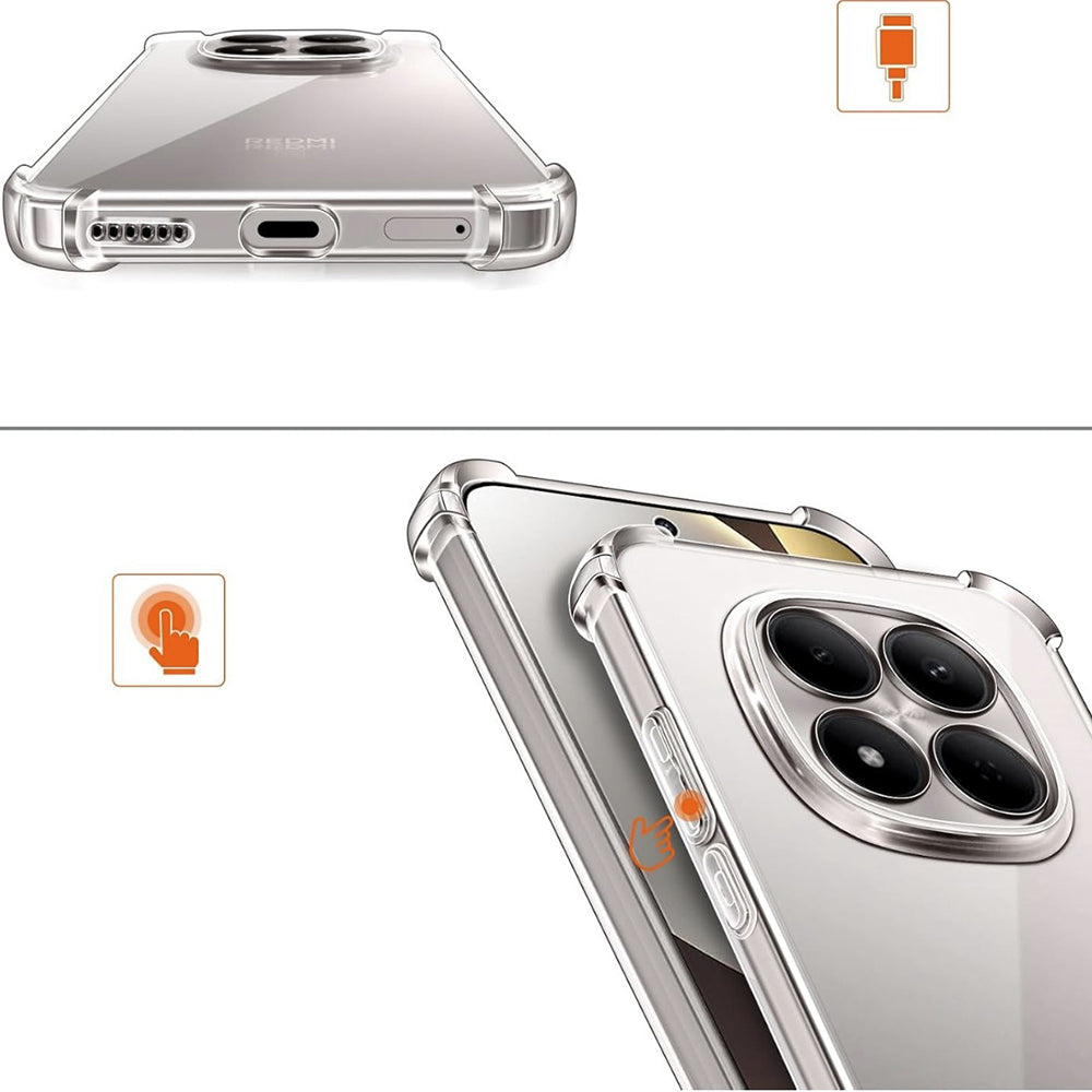 Θήκη για Xiaomi Poco M8 / Redmi Note 15 5G / Note 15 4G, Techsuit, Shockproof Clear, Διαφανής