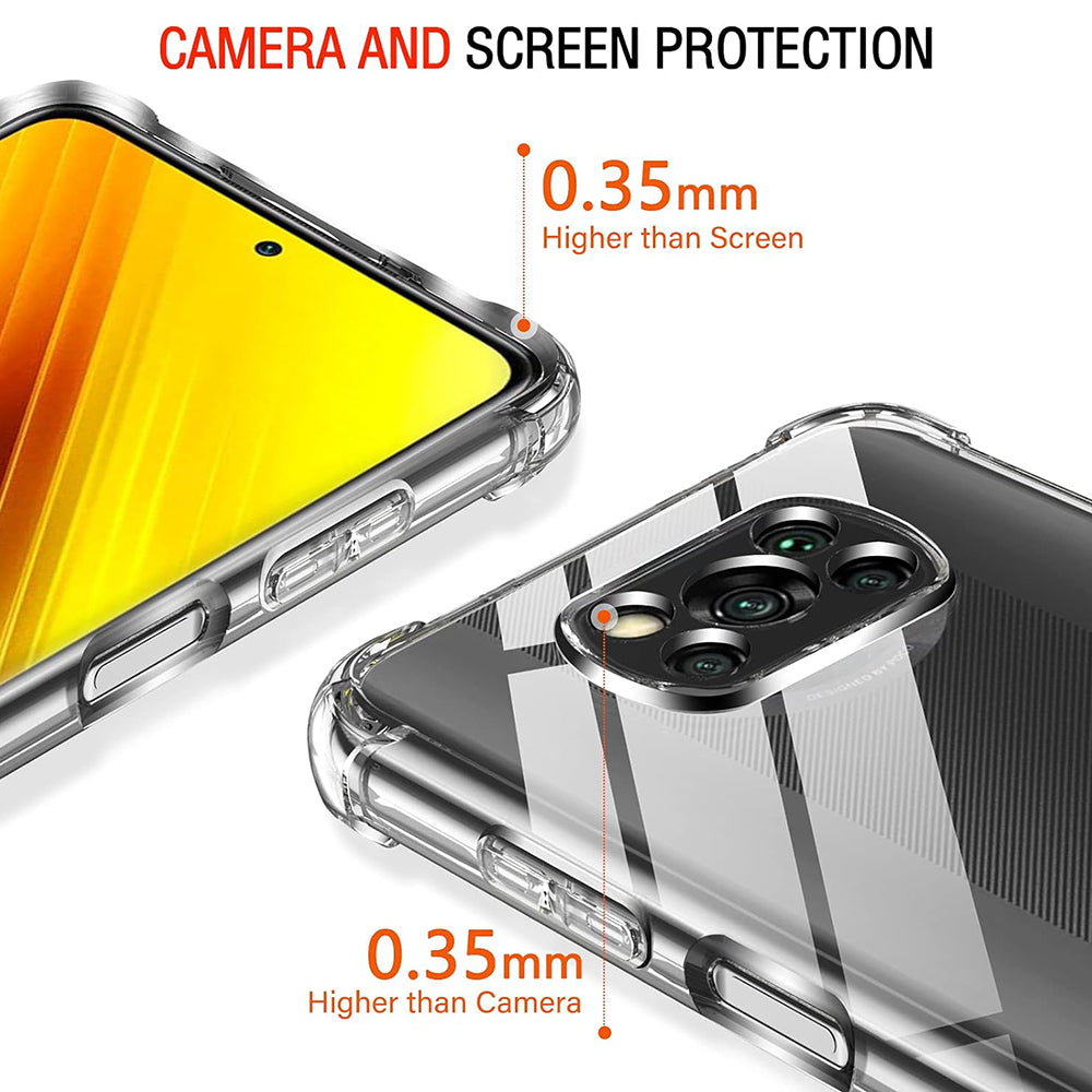 Θήκη για Xiaomi Poco X3 Pro / X3 NFC / X3, Techsuit, Ανθεκτική σε Κρούσεις Διαφανής, Διάφανη