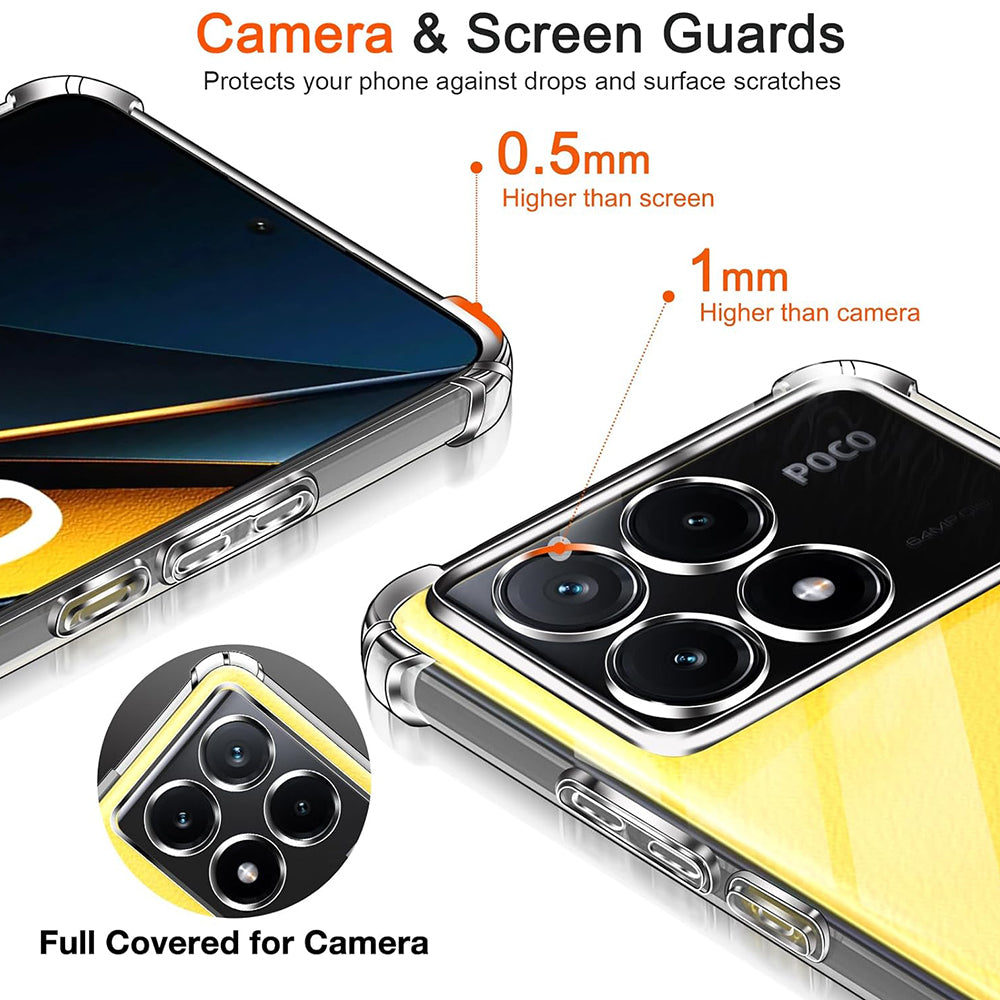 Θήκη για Xiaomi Poco X6 Pro, Techsuit, Ανθεκτική σε Κρούσεις Διαφανής, Διάφανη