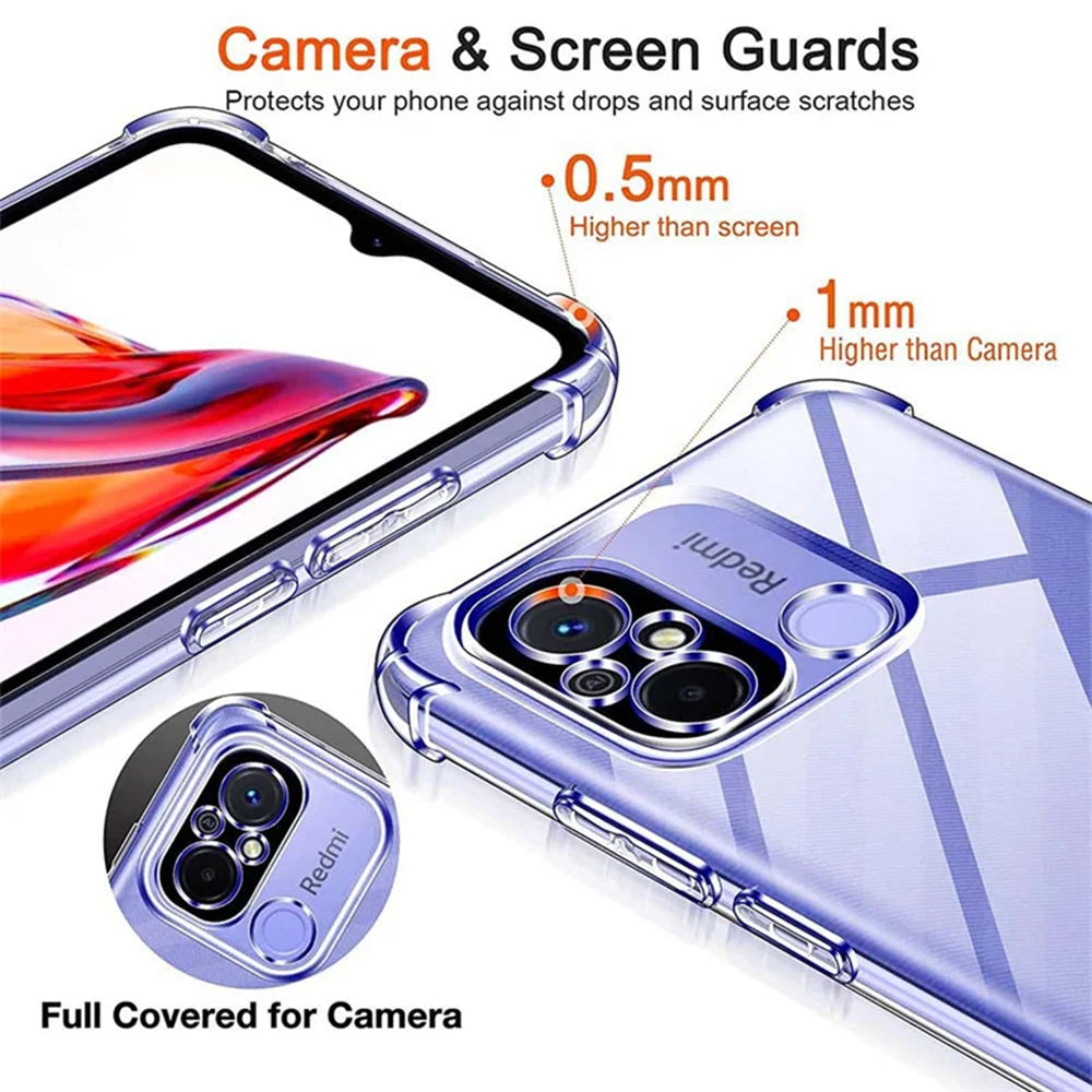 Θήκη για Xiaomi Redmi 12C, Techsuit, Ανθεκτική σε Κρούσεις Διαφανής, Διάφανη