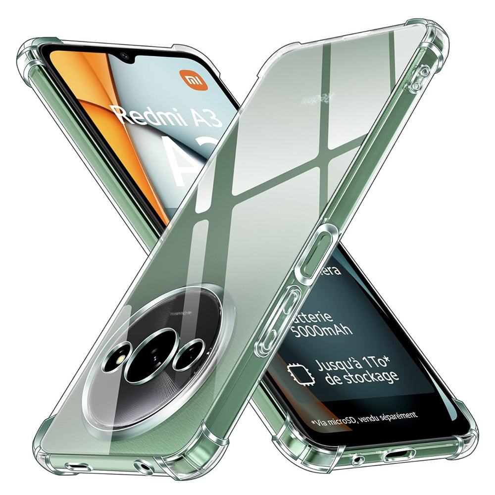 Θήκη για Xiaomi Redmi A3x / A3, Techsuit, Ανθεκτική σε Κρούσεις Διαφανής, Διάφανη