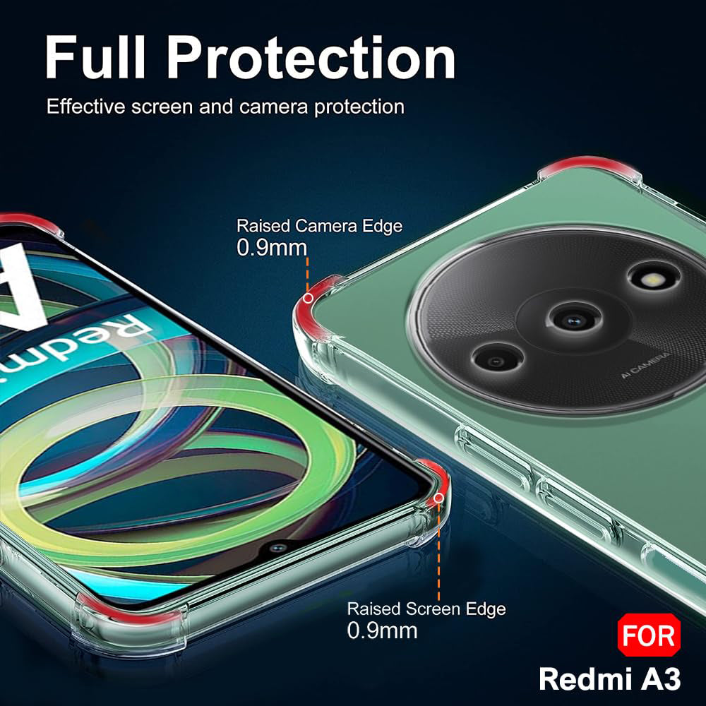Θήκη για Xiaomi Redmi A3x / A3, Techsuit, Ανθεκτική σε Κρούσεις Διαφανής, Διάφανη
