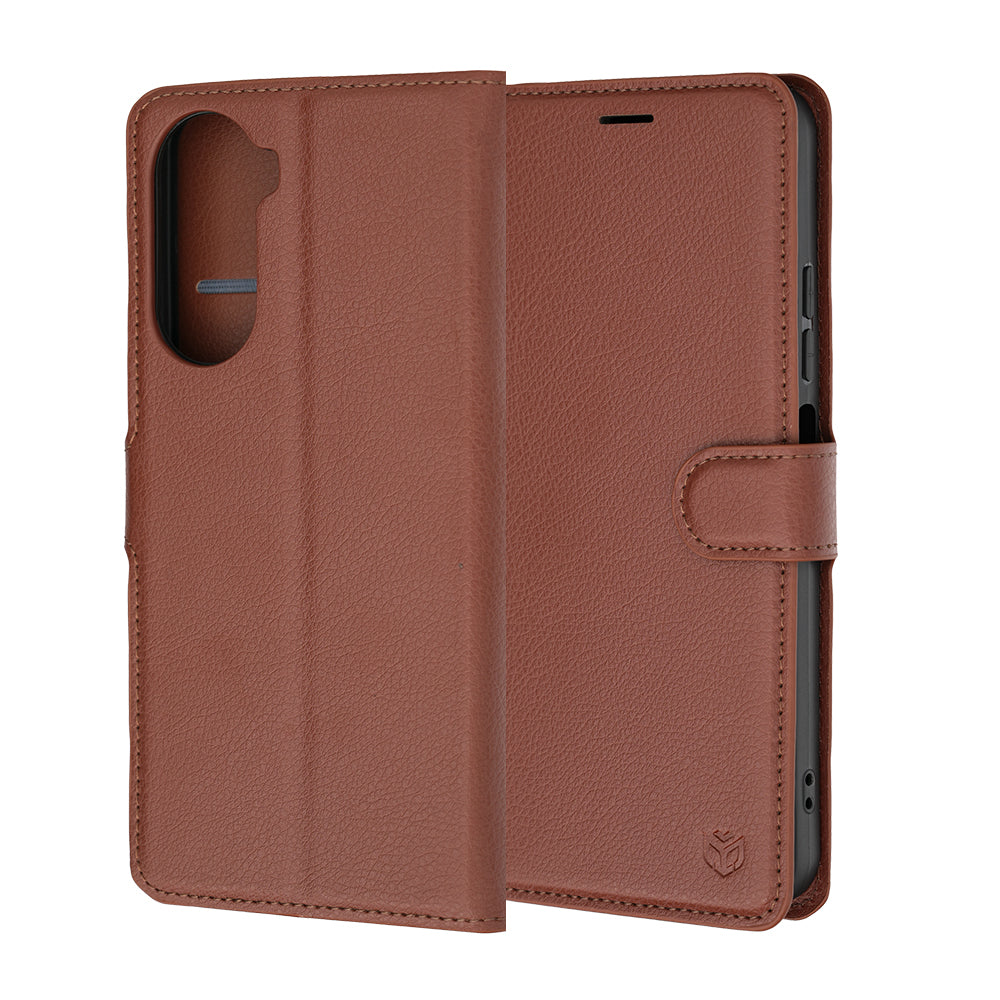 Θήκη για Xiaomi Redmi A7 Pro 4G, Techsuit, Δερμάτινο Φύλλο, Καφέ