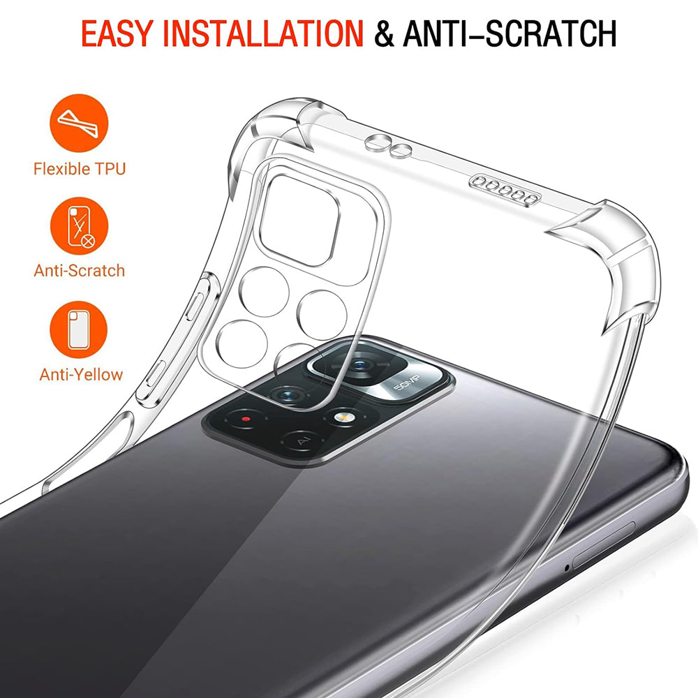 Θήκη για Xiaomi Redmi Note 11S / Note 11, Techsuit, Ανθεκτική σε Κρούσεις Διαφανής, Διαφάνεια