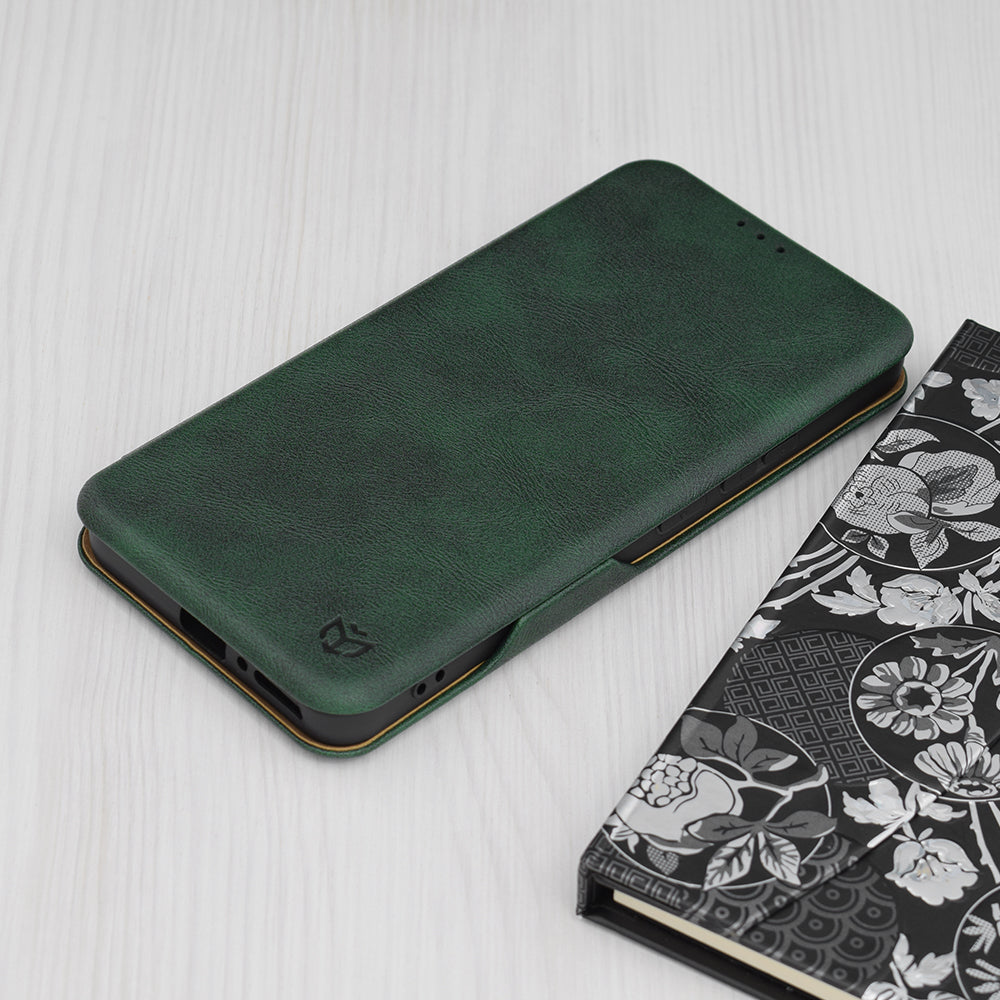 Θήκη για Xiaomi Redmi Note 13 4G, Techsuit, Safe Wallet Plus, Πράσινο