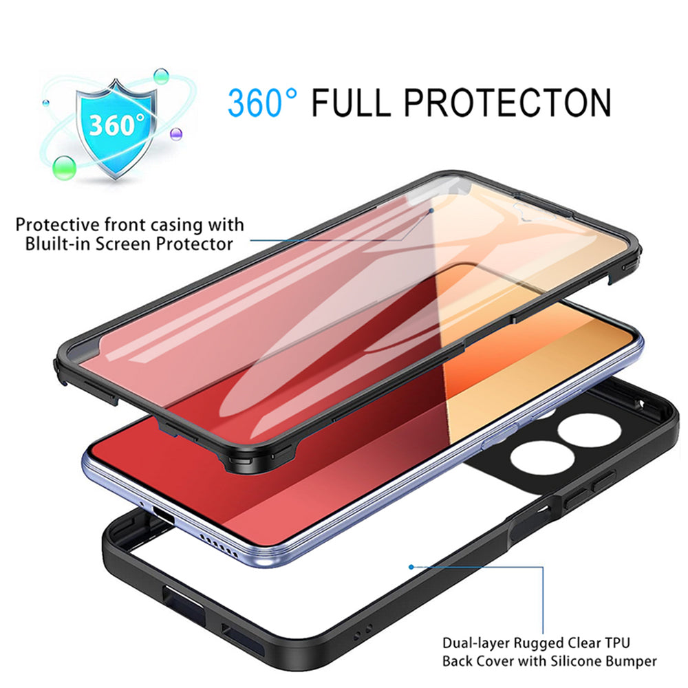 Θήκη για Xiaomi Redmi Note 13 Pro 4G / Poco M6 Pro 4G, Techsuit, ColorVerse 360, Μαύρο