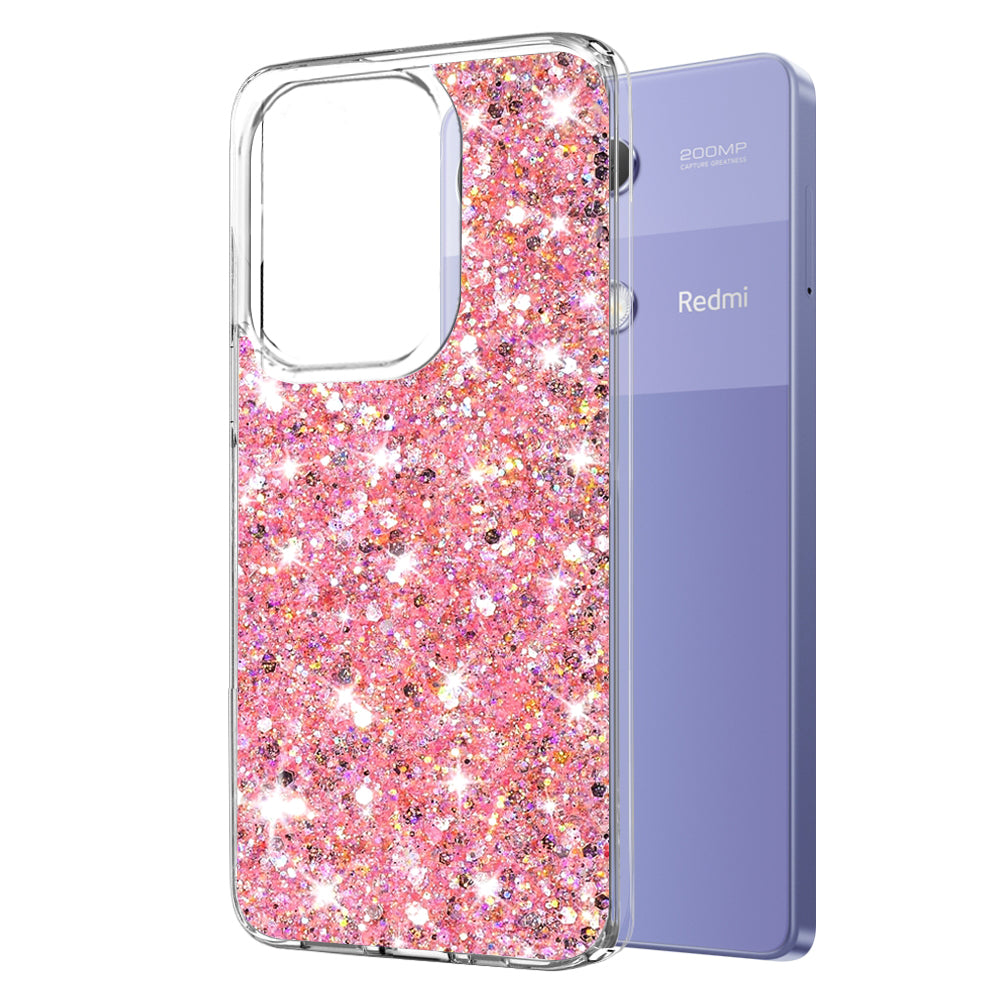 Θήκη για Xiaomi Redmi Note 13 Pro 4G / Poco M6 Pro 4G, Techsuit, Sparkly Glitter, Ροζ