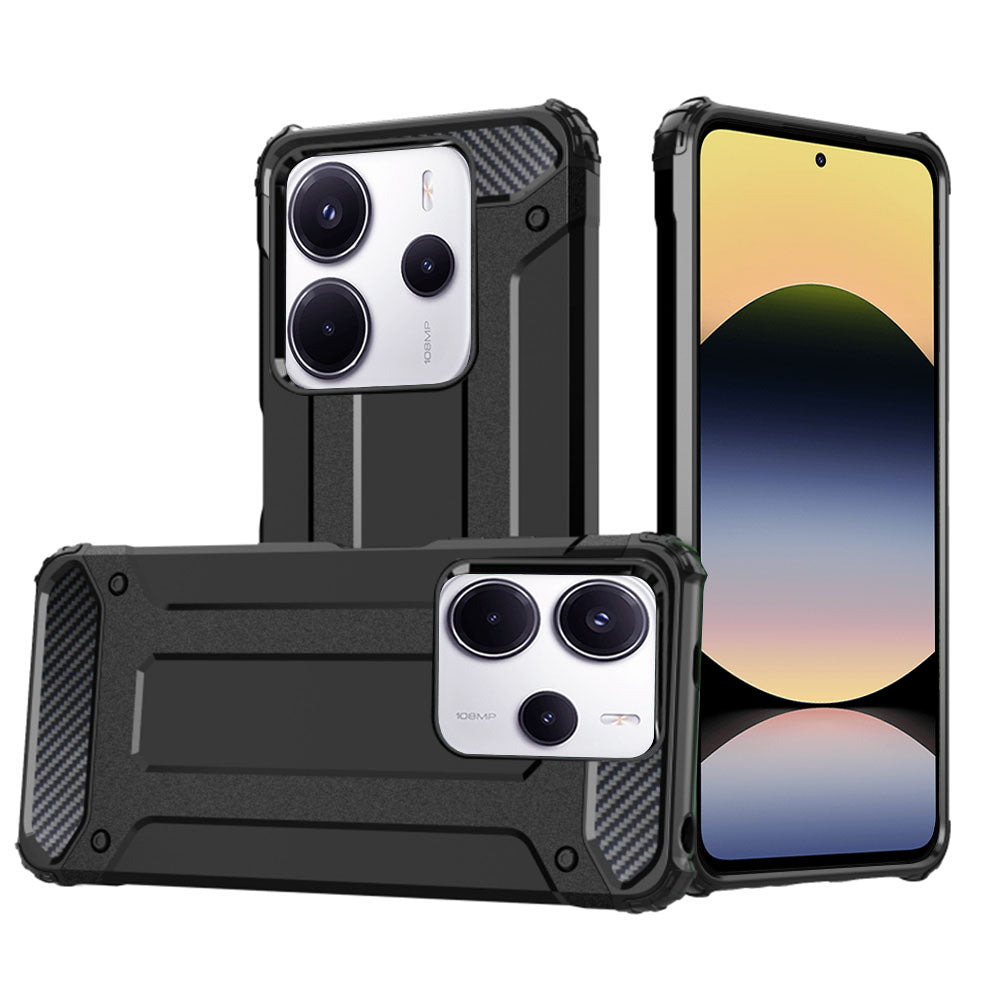 Θήκη για Xiaomi Redmi Note 14 4G (Standard), Techsuit, Hybrid Armor, Μαύρη