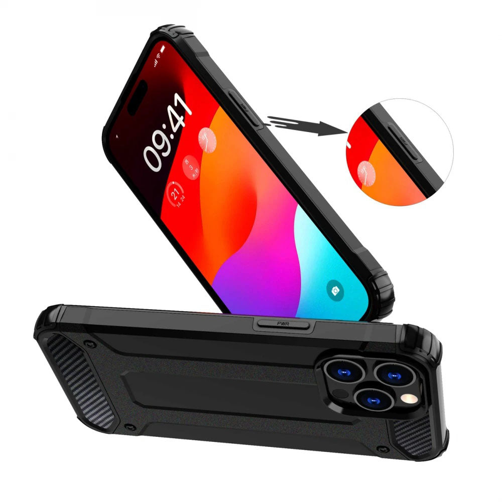 Θήκη για Xiaomi Redmi Note 14 4G (Standard), Techsuit, Hybrid Armor, Μαύρη