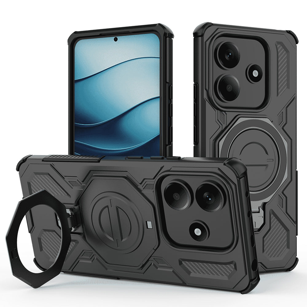Θήκη για Xiaomi Redmi Note 14 5G, Techsuit, Carbon Shield Pro, Μαύρο
