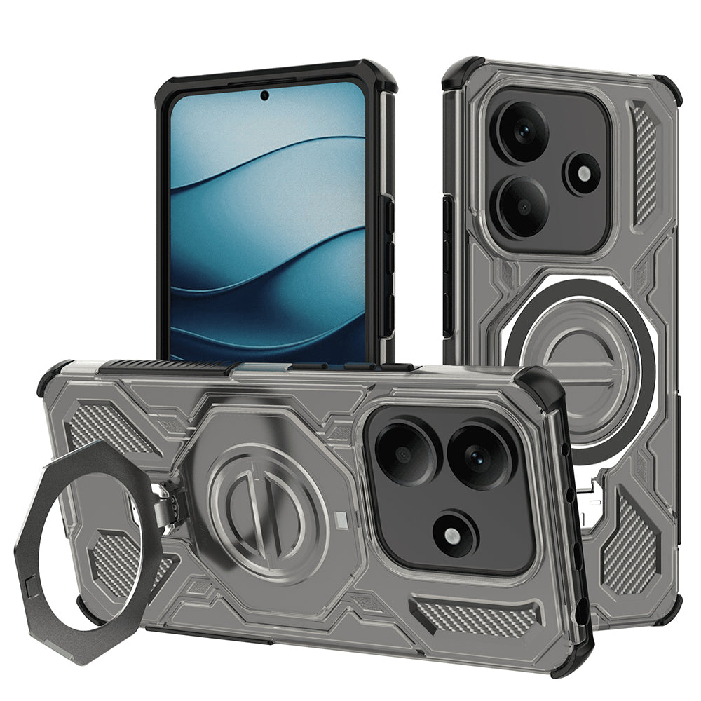 Θήκη για Xiaomi Redmi Note 14 5G, Techsuit, Carbon Shield Pro, Καπνιστό