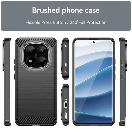 Θήκη για Xiaomi Redmi Note 14 Pro+ 5G, Techsuit, Άνθρακας, Μαύρο