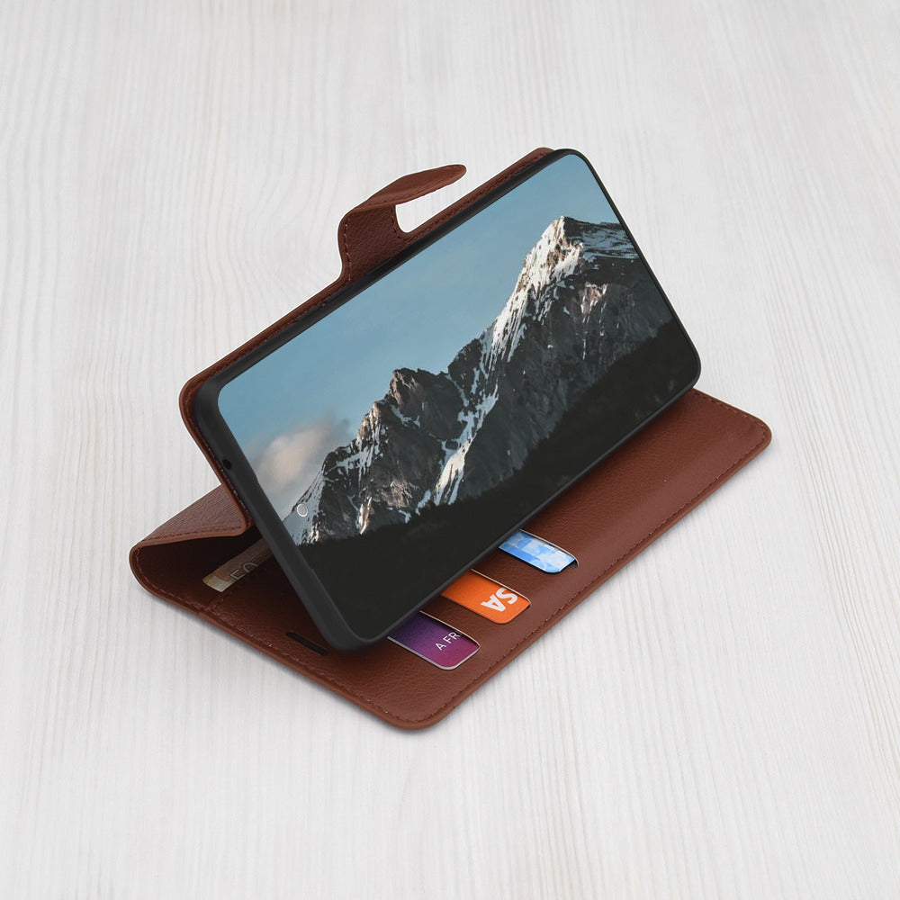 Θήκη για Xiaomi Redmi Note 15 Pro 5G, Techsuit, Leather Folio, Καφέ