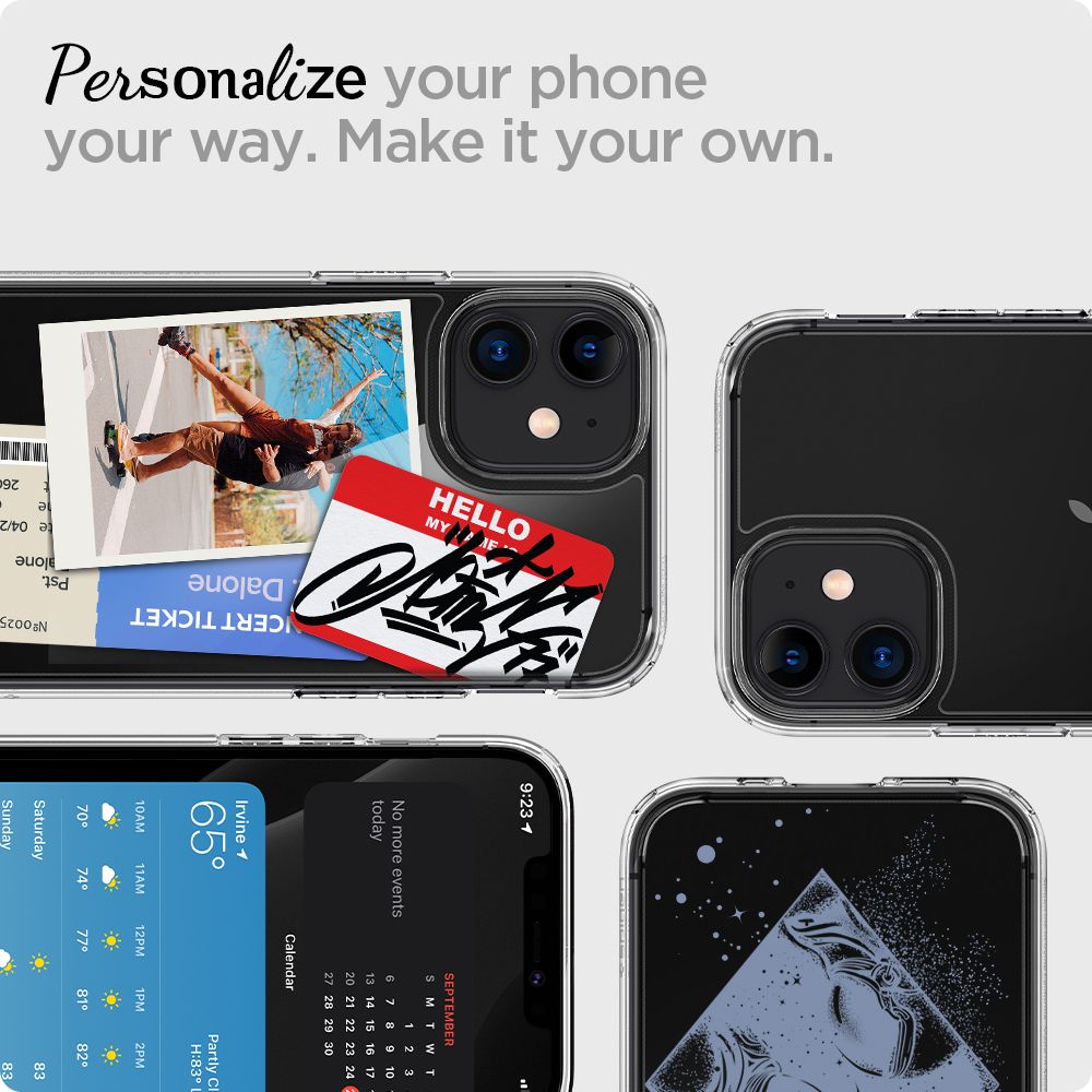 Θήκη για Apple iPhone 12 / 12 Pro, Spigen, Ultra Hybrid, Διάφανη ACS01702
